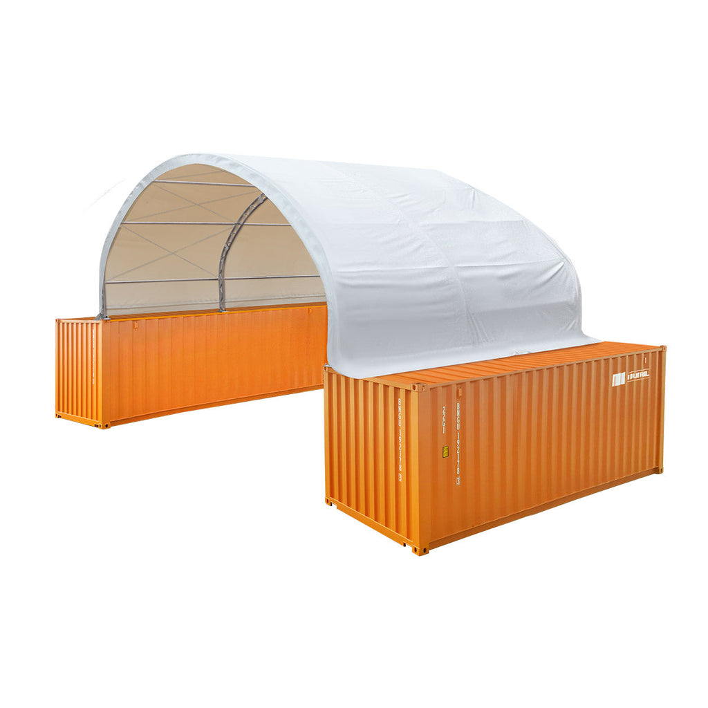 40' x 20' Dual Truss Container Shelter with Heavy Duty 21 oz PVC Cover, TMG-DT4022C