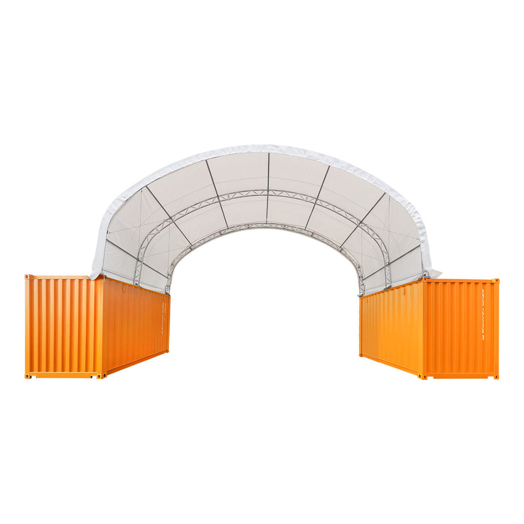 40' x 20' Dual Truss Container Shelter with Heavy Duty 21 oz PVC Cover, TMG-DT4022C