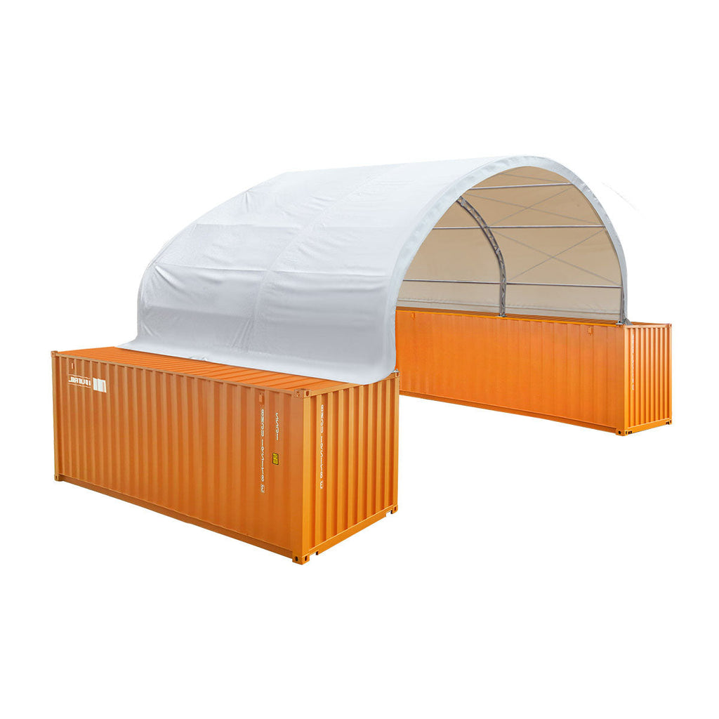 40' x 20' Dual Truss Container Shelter with Heavy Duty 21 oz PVC Cover, TMG-DT4022C