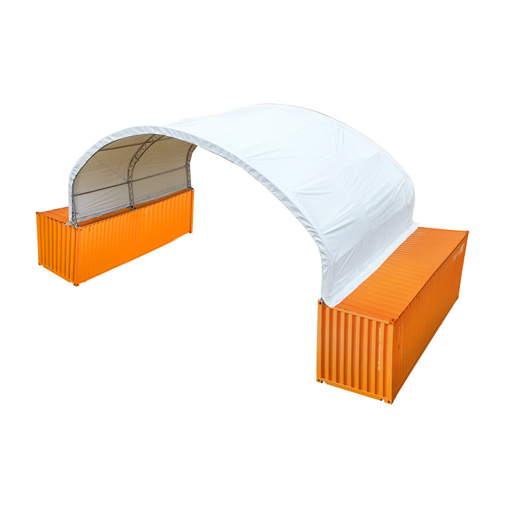 40' x 20' Dual Truss Container Shelter with Heavy Duty 21 oz PVC Cover, TMG-DT4022C