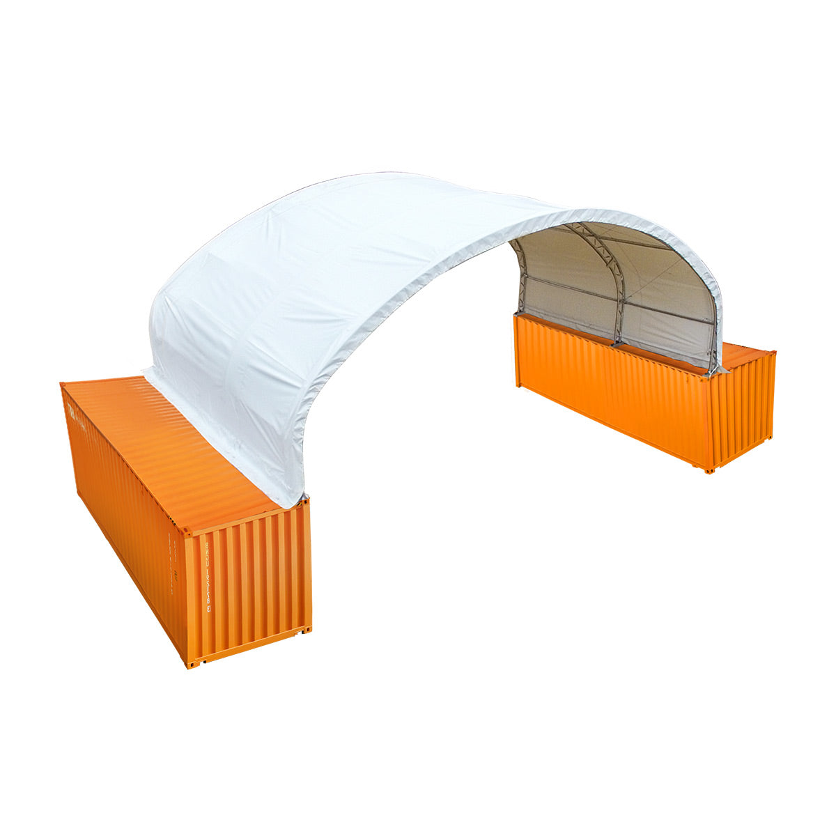 40' x 20' Dual Truss Container Shelter with Heavy Duty 21 oz PVC Cover, TMG-DT4022C