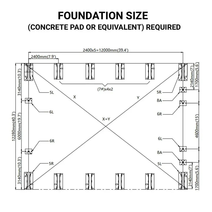 40' x 40' Dual Truss Storage Shelter with Heavy Duty 21 oz PVC Cover & Drive Through Doors, TMG-DT4042 (Previously DT4041)