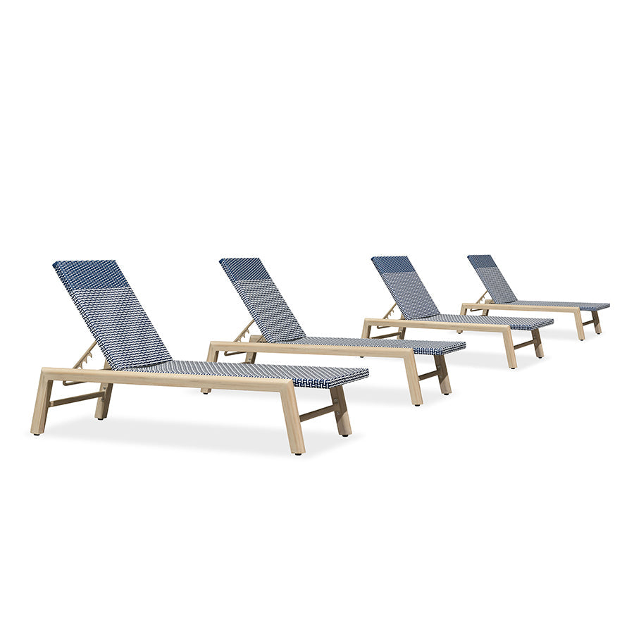 PURPLE LEAF Pool Oversized Lounge Chairs Rattan Aluminium Patio Chaise Lounge Outdoor Adjustable Recliner Finish Loungers Woven PE Sun Chairs for Poolside Deck Beach