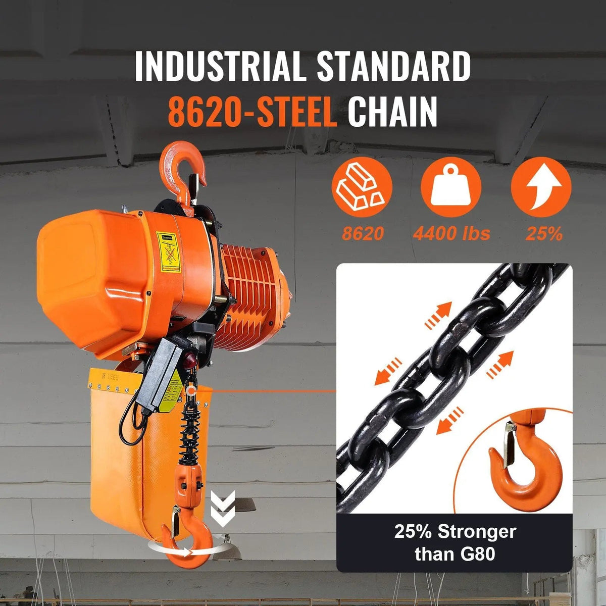4400 LBS Wireless Electric Chain Hoist with 20 FT Lifting Height, IP54 Protection, DOBA-AHE2