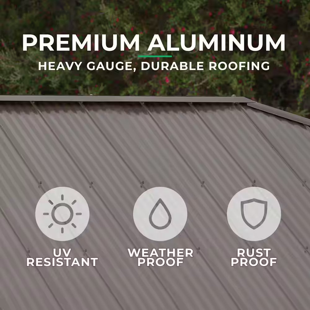 DIY Meridian 12 Ft. X 20 Ft. Cedar Wood Outdoor Gazebo Kit with Hartop Metal Roof - Permanent Covered Patio Shade