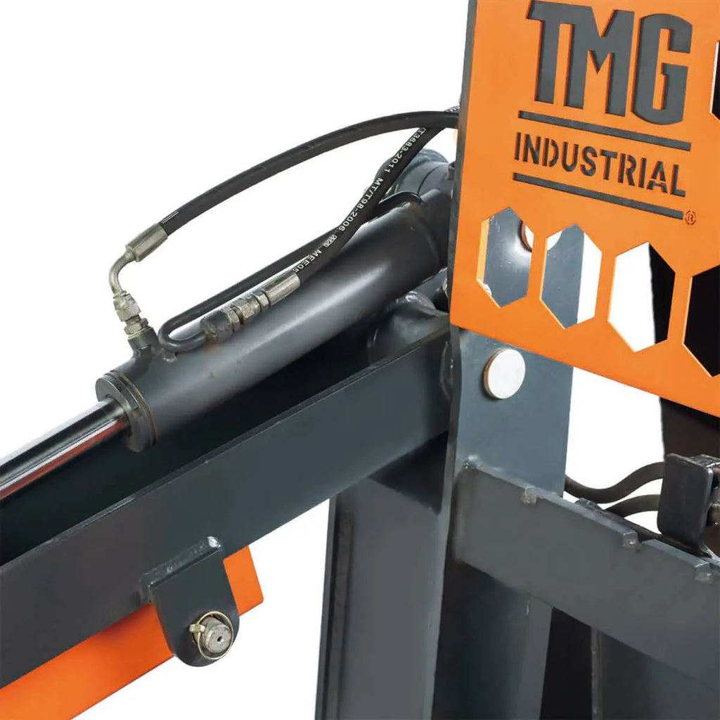 48" Two-Cylinder Pallet Fork Pipe Grapple, 6200-lb Lift Capacity, ITA Class III Forged Tines, Skid Steer Mount, TMG-SPG45