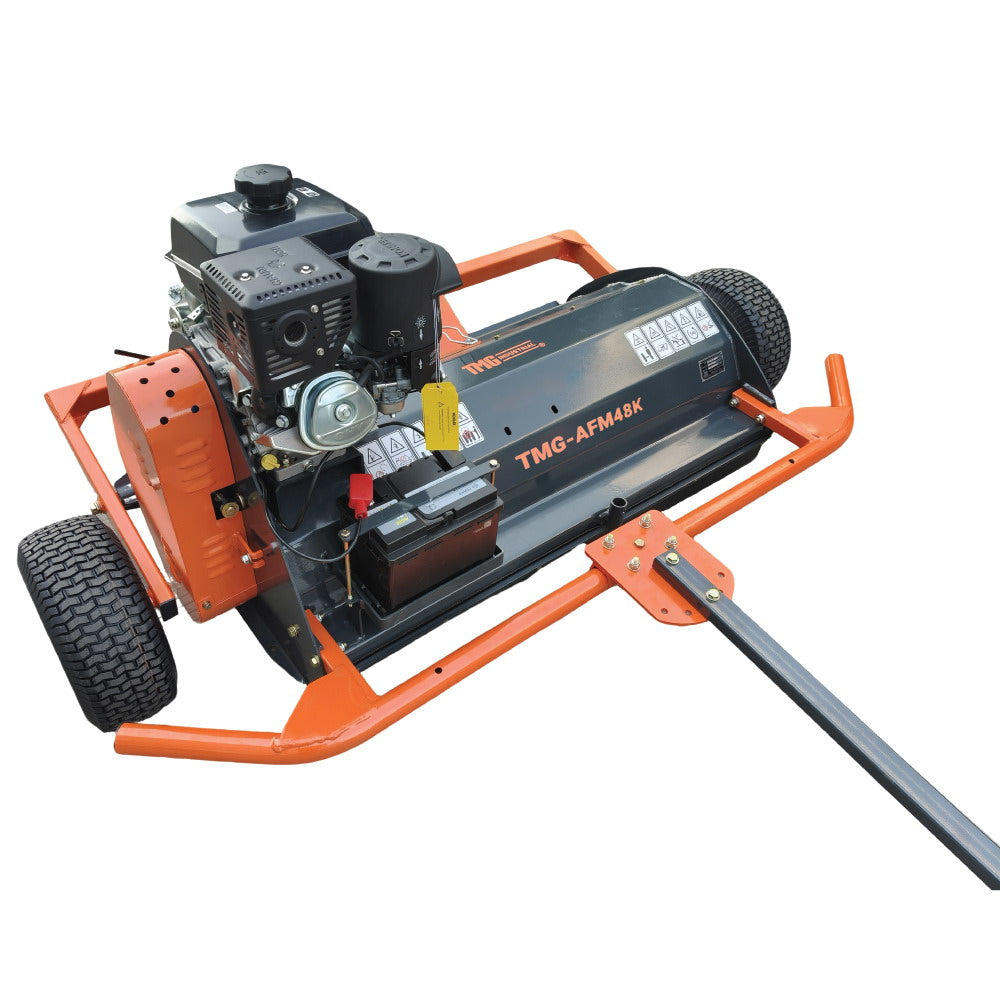 48" ATV Flail Mower Slasher with 14 HP Kohler Engine and Tow-Behind Side Shift, TMG-AFM48K