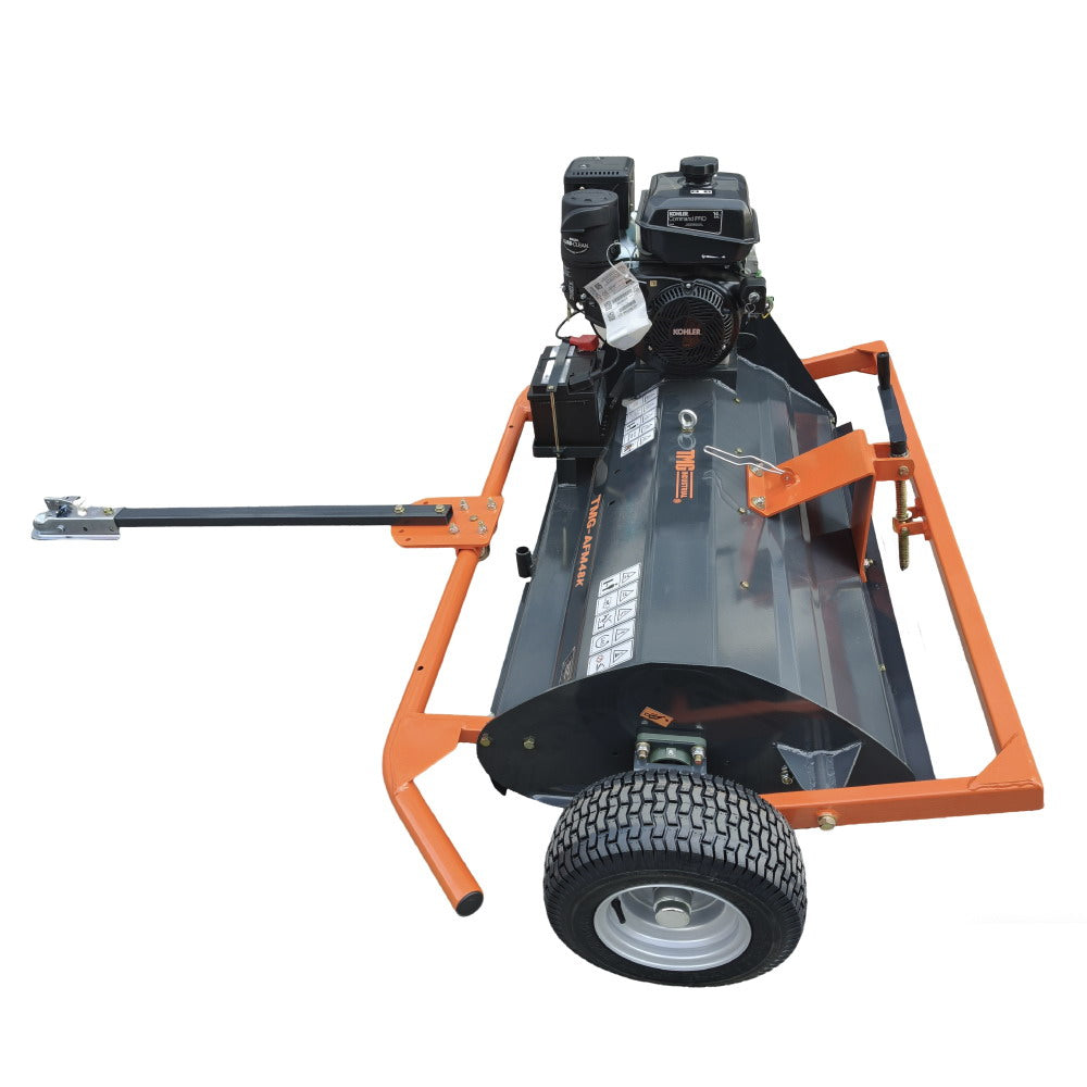 48" ATV Flail Mower Slasher with 14 HP Kohler Engine and Tow-Behind Side Shift, TMG-AFM48K