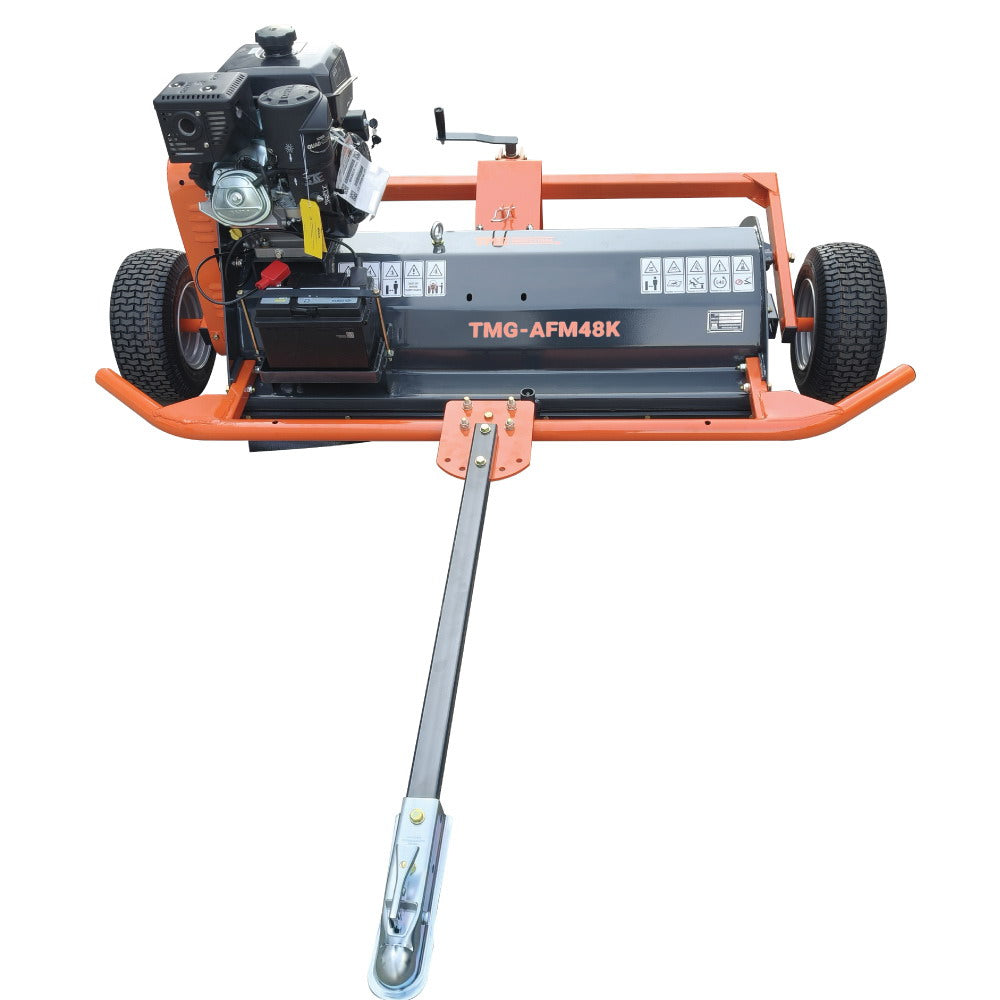 48" ATV Flail Mower Slasher with 14 HP Kohler Engine and Tow-Behind Side Shift, TMG-AFM48K