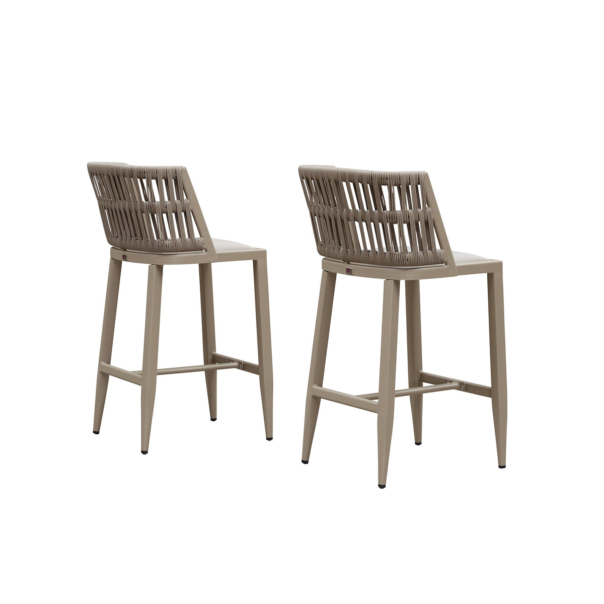 PURPLE LEAF Outdoor Bar Stools Set of 2 for Overweight Wicker Rattan Patio Barstools Woven Modern Bar Chairs with Backrest and Cushions for Garden Outside