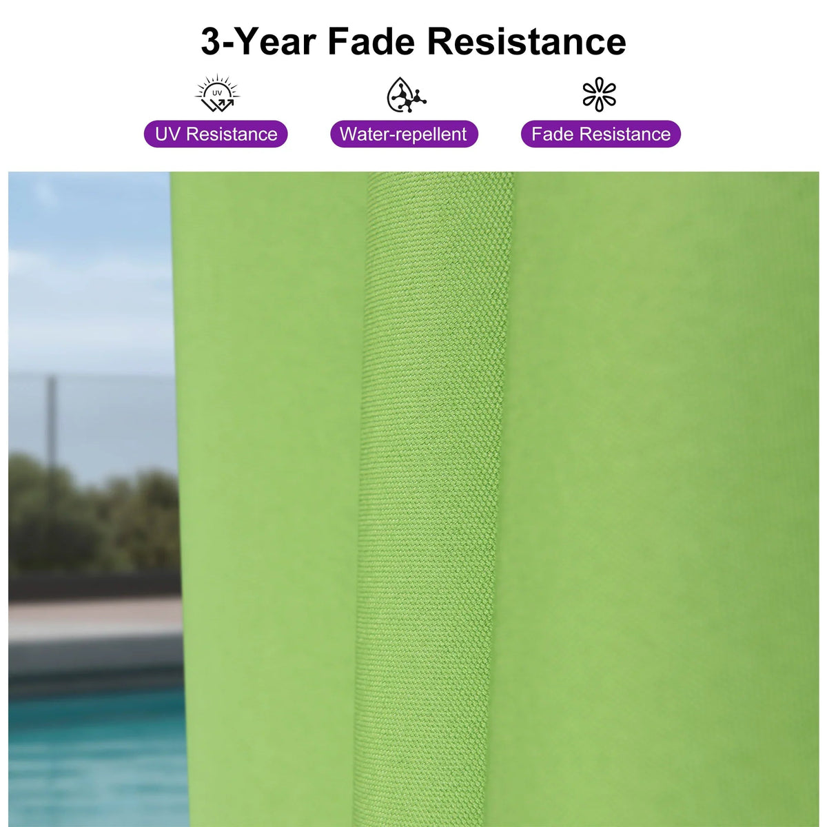 PURPLE LEAF Pool Umbrella Outdoor Cantilever Umbrella with In-ground Base