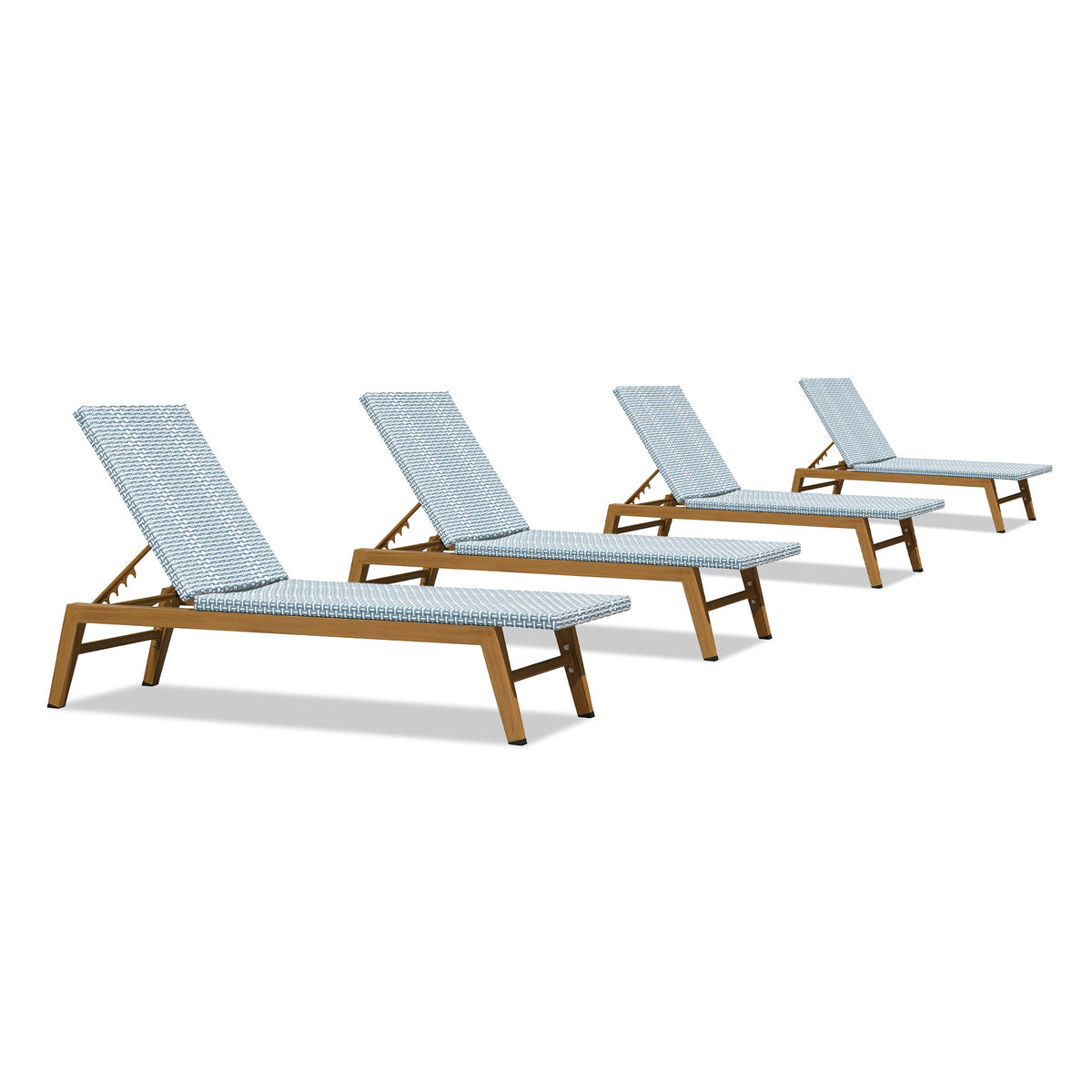 PURPLE LEAF Pool Oversized Lounge Chairs Rattan Aluminium Patio Chaise Lounge Outdoor Adjustable Recliner Finish Loungers Woven PE Sun Chairs for Poolside Deck Beach