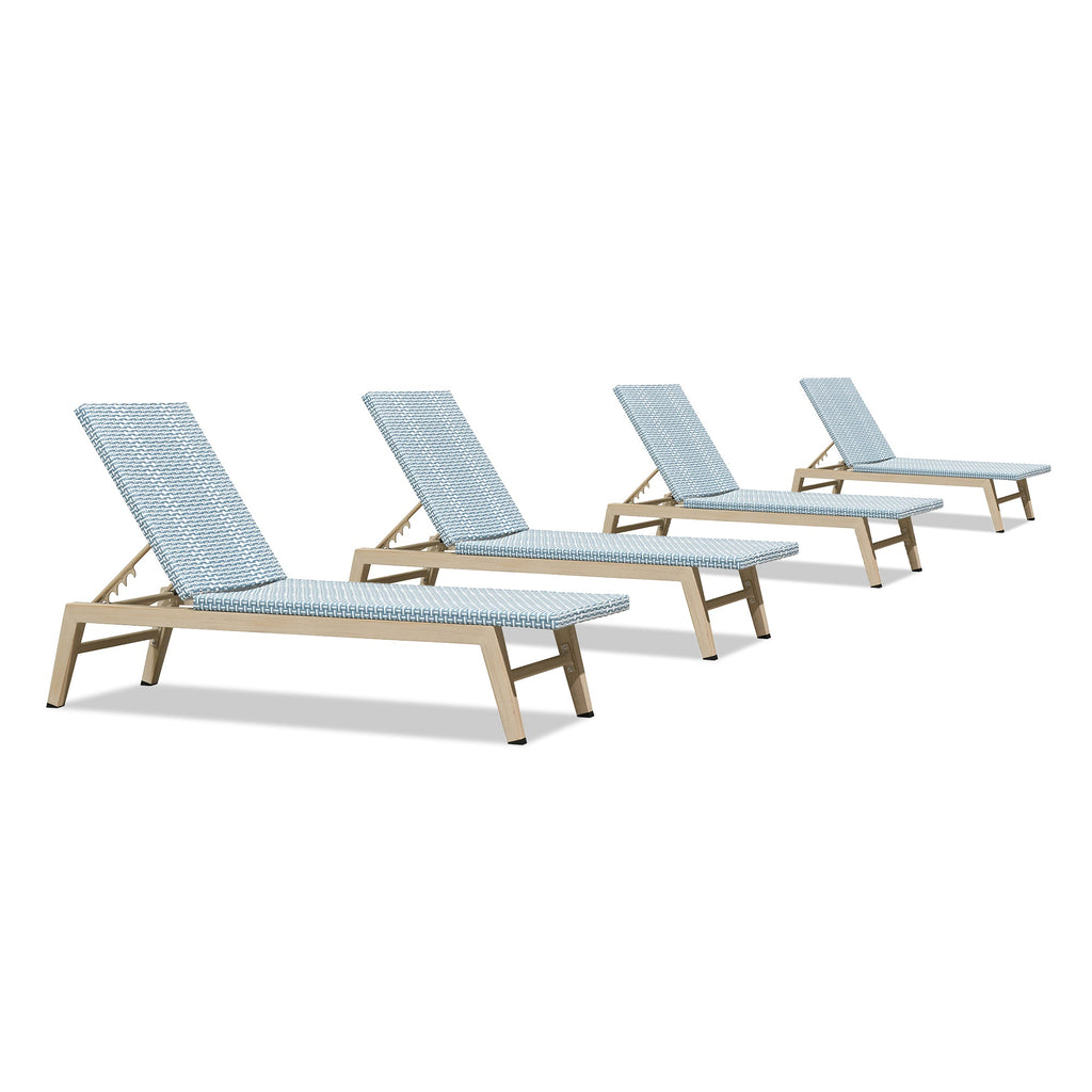 PURPLE LEAF Pool Oversized Lounge Chairs Rattan Aluminium Patio Chaise Lounge Outdoor Adjustable Recliner Finish Loungers Woven PE Sun Chairs for Poolside Deck Beach