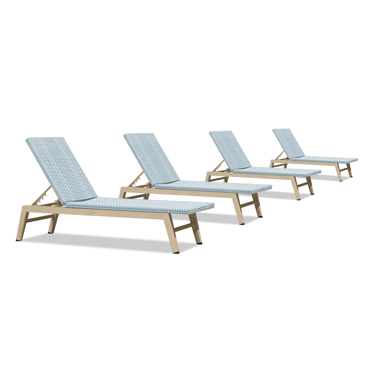 PURPLE LEAF Pool Oversized Lounge Chairs Rattan Aluminium Patio Chaise Lounge Outdoor Adjustable Recliner Finish Loungers Woven PE Sun Chairs for Poolside Deck Beach