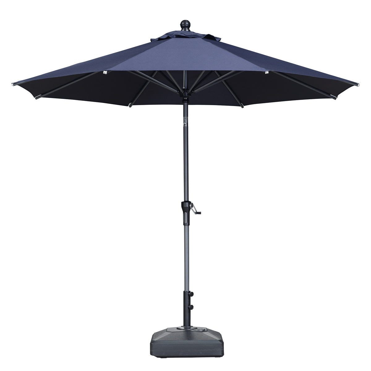PURPLE LEAF Round Tiltable Patio Umbrella Poolside Porch Table Umbrella
