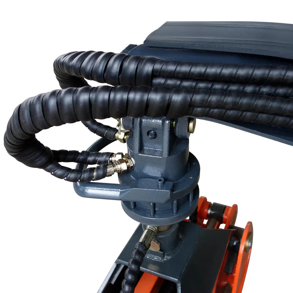 50" Skid Steer Rotary Log Grapple, 360° Rotation, 12V Solenoid Control Valve, 4500 LB Capacity, TMG-SLG49(Discontinued – No Longer Available)