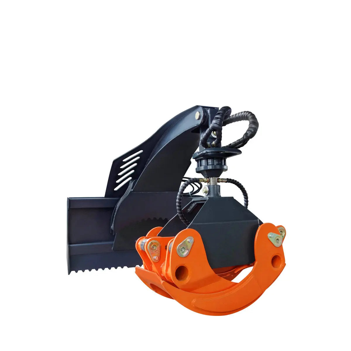 50" Skid Steer Rotary Log Grapple, 360° Rotation, 12V Solenoid Control Valve, 4500 LB Capacity, TMG-SLG49(Discontinued – No Longer Available)