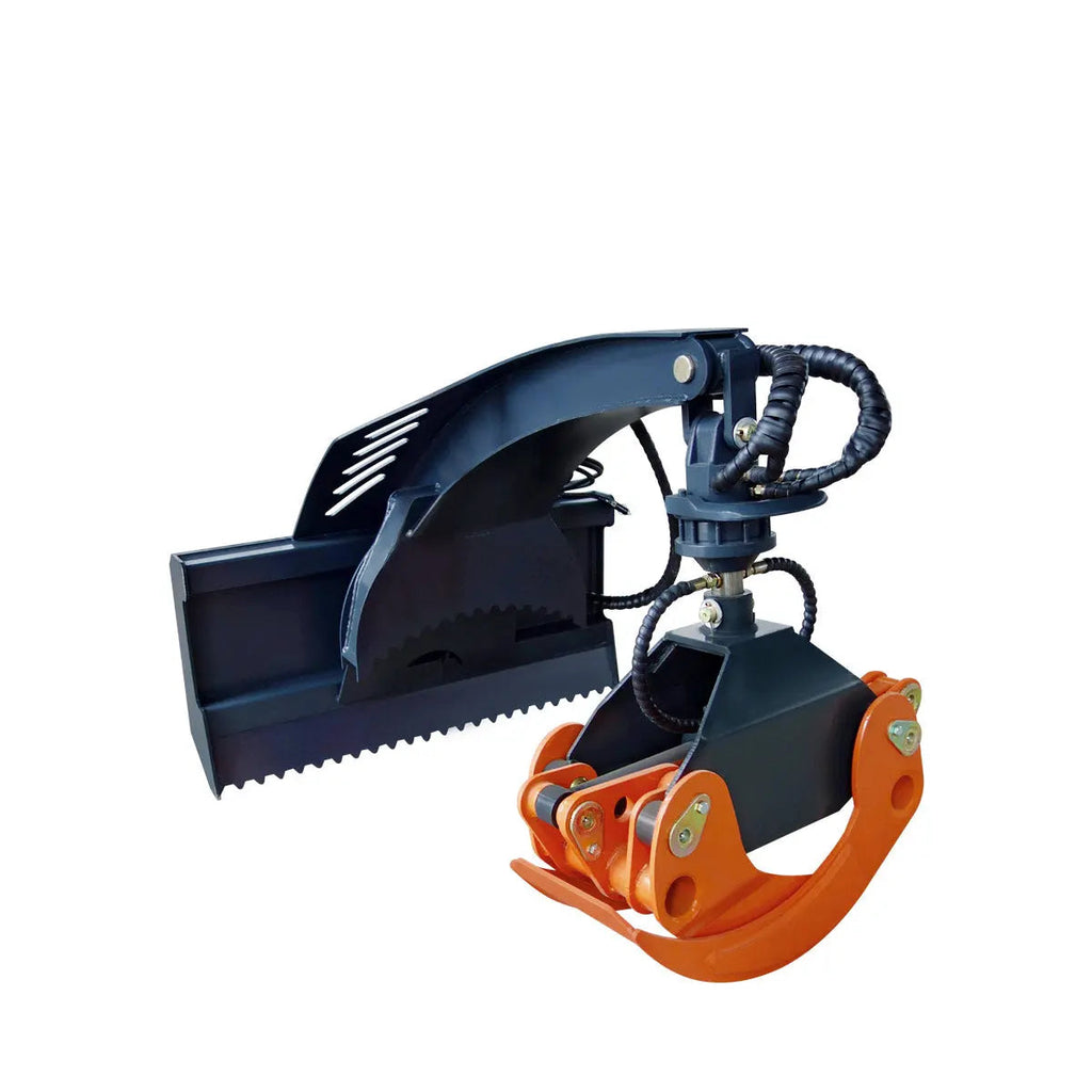 50" Skid Steer Rotary Log Grapple, 360° Rotation, 12V Solenoid Control Valve, 4500 LB Capacity, TMG-SLG49(Discontinued – No Longer Available)