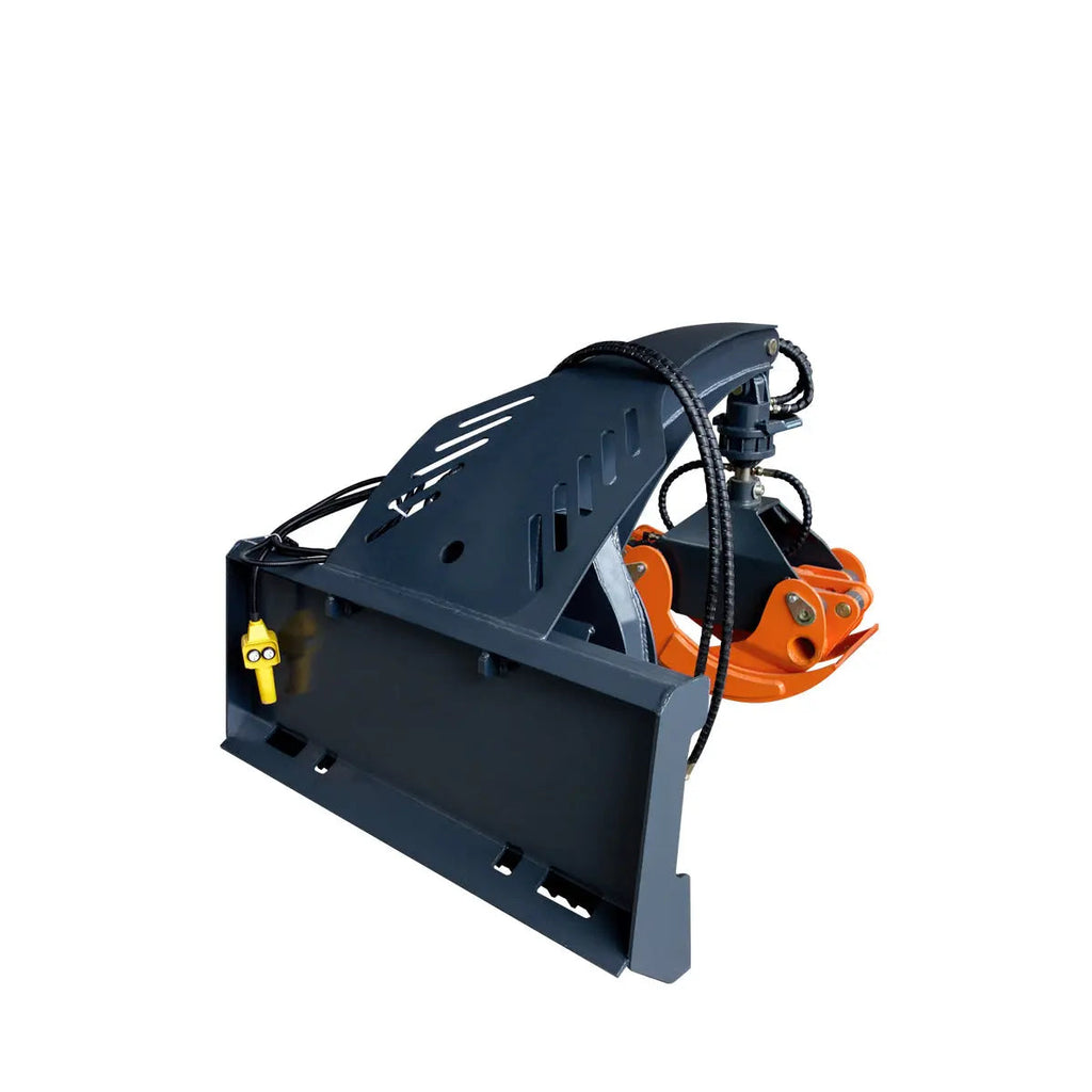 50" Skid Steer Rotary Log Grapple, 360° Rotation, 12V Solenoid Control Valve, 4500 LB Capacity, TMG-SLG49(Discontinued – No Longer Available)