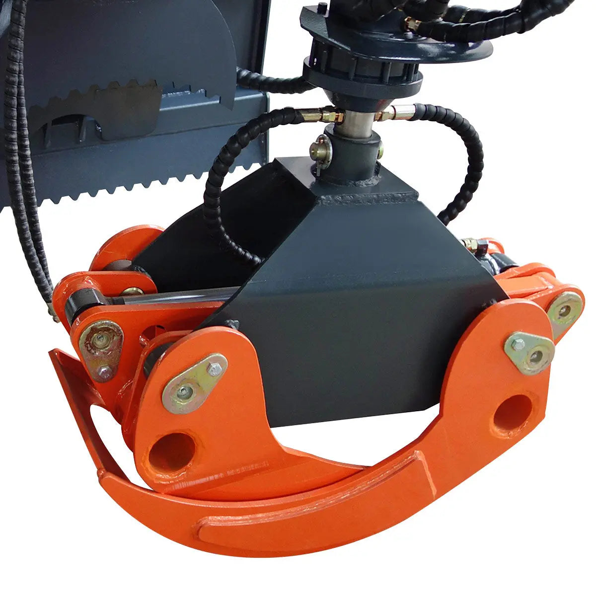 50" Skid Steer Rotary Log Grapple, 360° Rotation, 12V Solenoid Control Valve, 4500 LB Capacity, TMG-SLG49(Discontinued – No Longer Available)