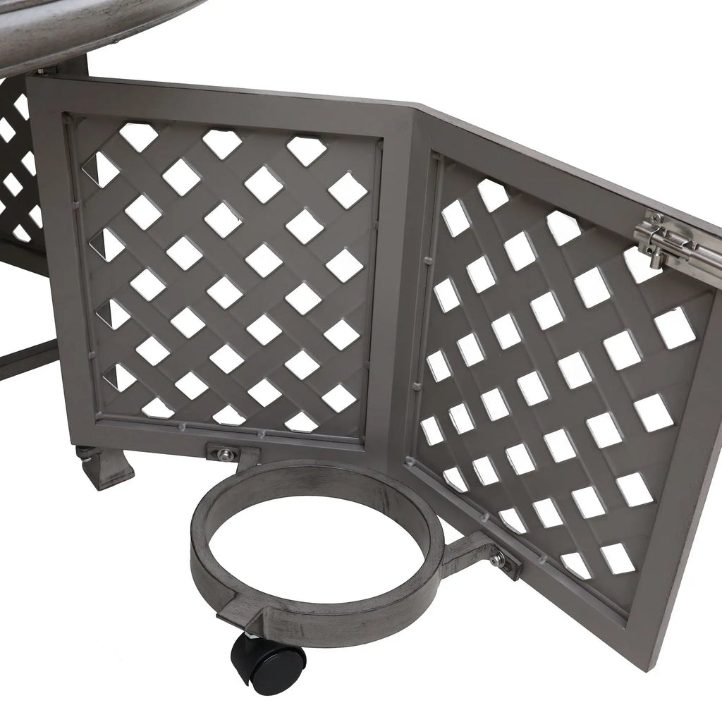 55,000 BTU Cast Aluminum Propane Gas Firepit Table, Chat Height, DOBA-PGT55