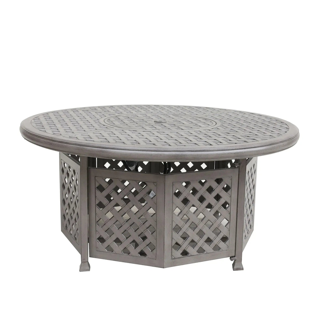 55,000 BTU Cast Aluminum Propane Gas Firepit Table, Chat Height, DOBA-PGT55