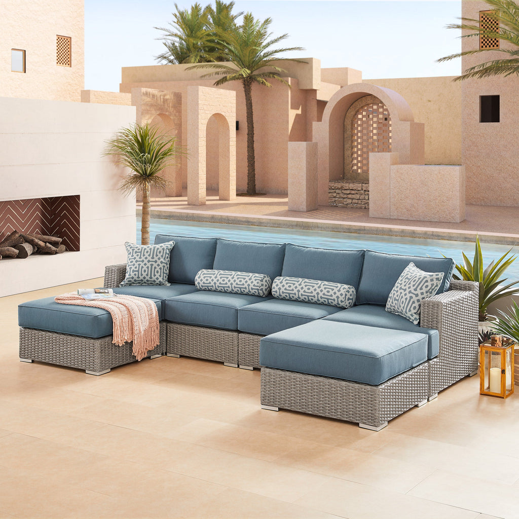 6-Piece Modular Outdoor Patio Seating Set