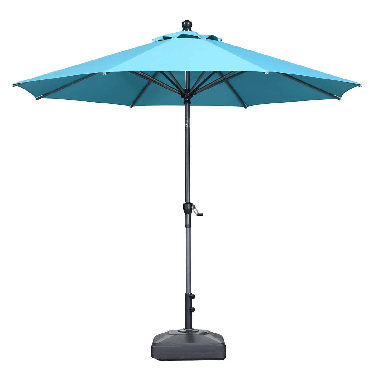 PURPLE LEAF Round Tiltable Patio Umbrella Poolside Porch Table Umbrella