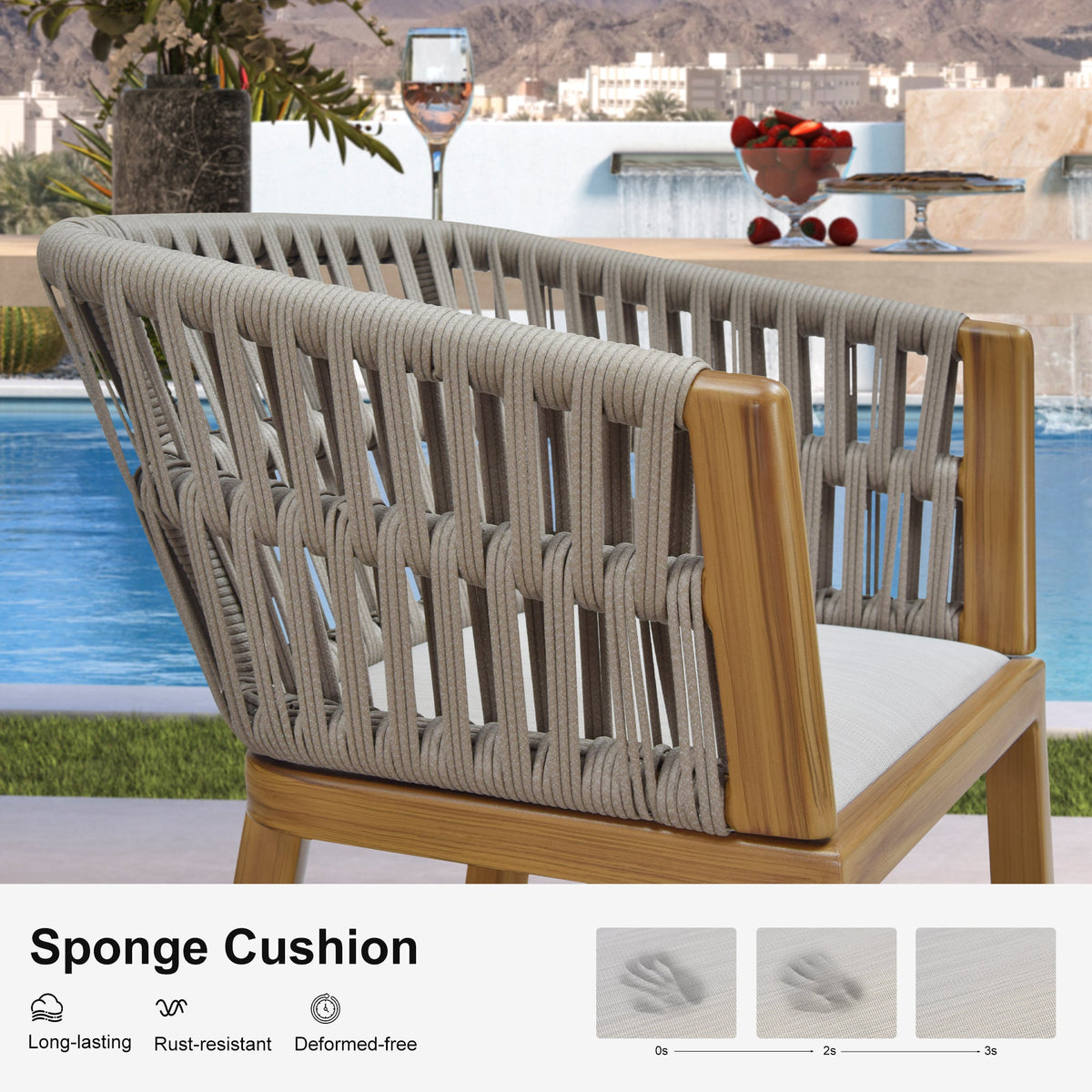 PURPLE LEAF Outdoor Bar Stools Set of 2 for Overweight Wicker Rattan Patio Barstools Woven Modern Bar Chairs with Backrest and Cushions for Garden Outside