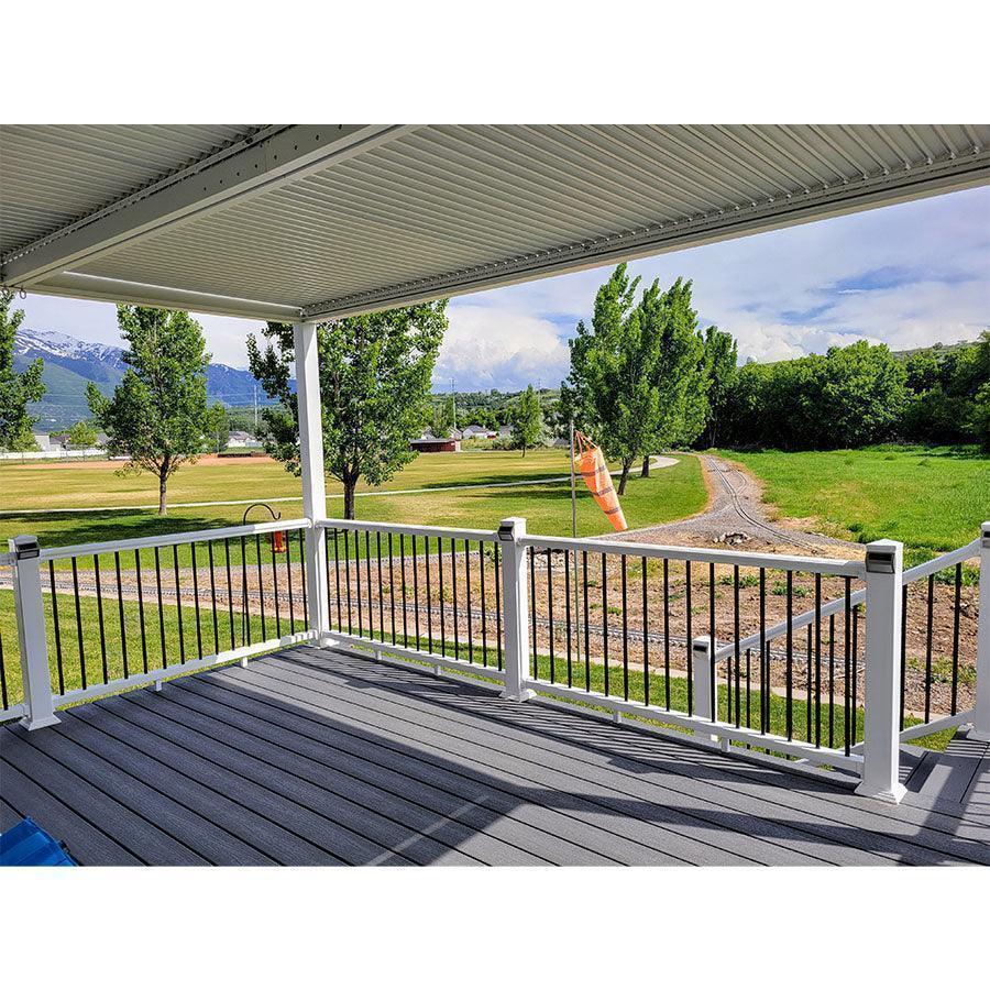 PURPLE LEAF Athena Louvered Pergola Outdoor Aluminum Pergola with Adjustable Roof for Deck Backyard Garden Hardtop Gazebo