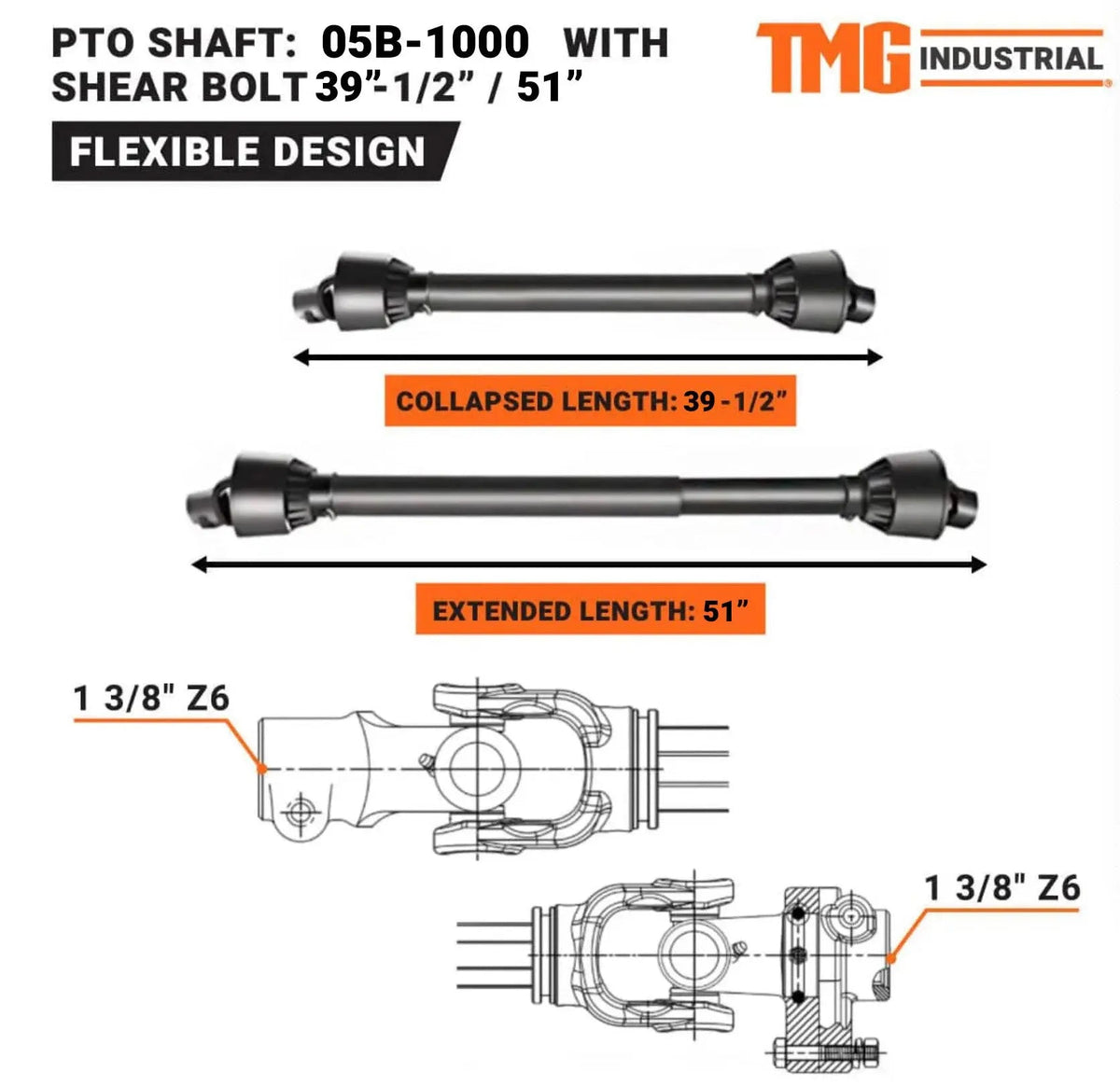 6" 3-Point Hitch Wood Chipper, Reversible/Hardened Blades, 360° Swiveling Chute, 40-80 HP Tractors, TMG-WC60 (Discontinued – No Longer Available)