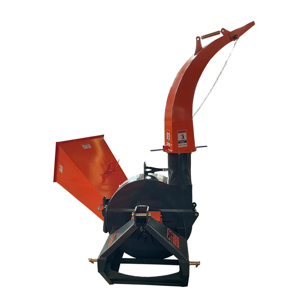 6" 3-Point Hitch Wood Chipper, Reversible/Hardened Blades, 360° Swiveling Chute, 40-80 HP Tractors, TMG-WC60 (Discontinued – No Longer Available)
