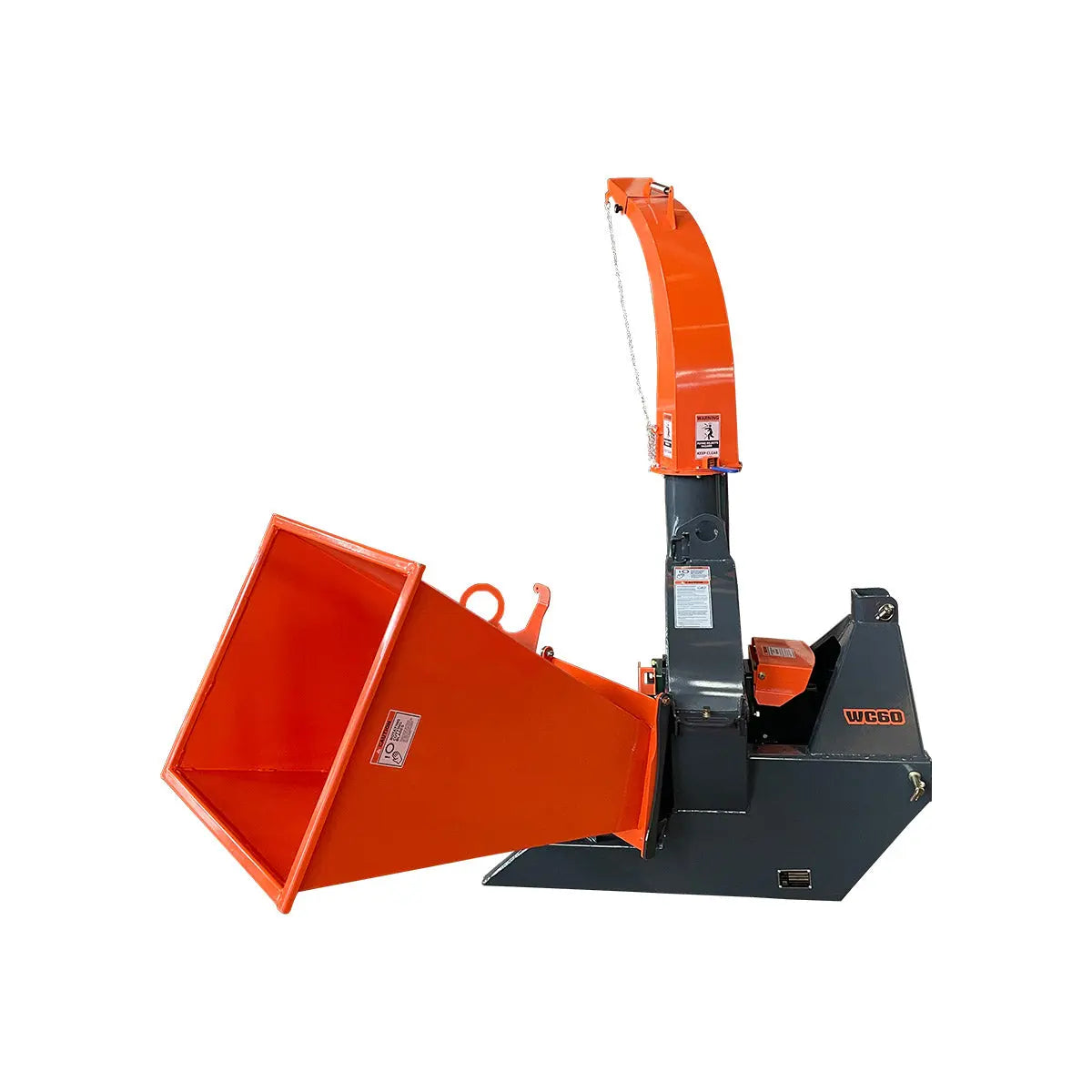 6" 3-Point Hitch Wood Chipper, Reversible/Hardened Blades, 360° Swiveling Chute, 40-80 HP Tractors, TMG-WC60 (Discontinued – No Longer Available)