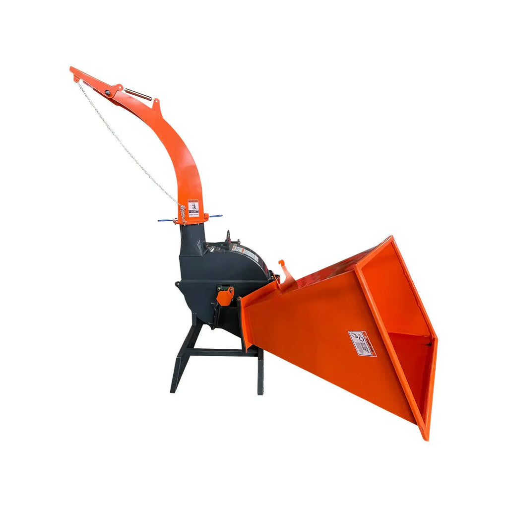 6" 3-Point Hitch Wood Chipper, Reversible/Hardened Blades, 360° Swiveling Chute, 40-80 HP Tractors, TMG-WC60 (Discontinued – No Longer Available)
