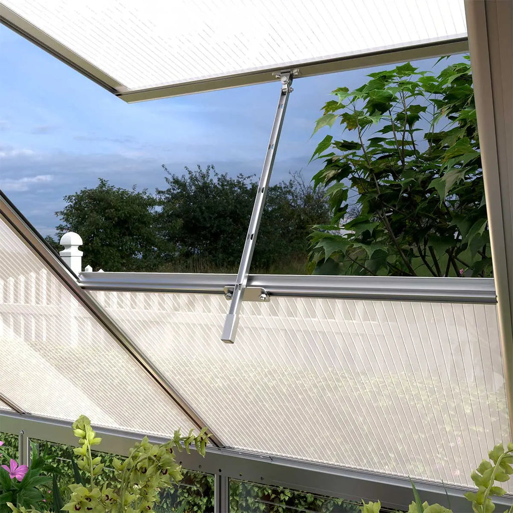 6' x 12' Crystal Clear Greenhouse, Aluminum Frame, Integrated Gutter System, Roof Vents, TMG-GH612