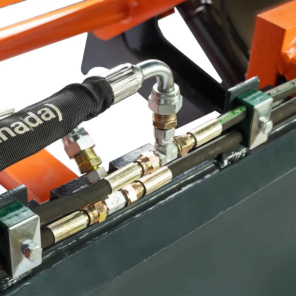60" Four-Cylinder Pallet Fork Pipe Grapple, 6200-lb Lift Capacity, ITA Class III Forged Tines, Skid Steer Mount, TMG-SPG60