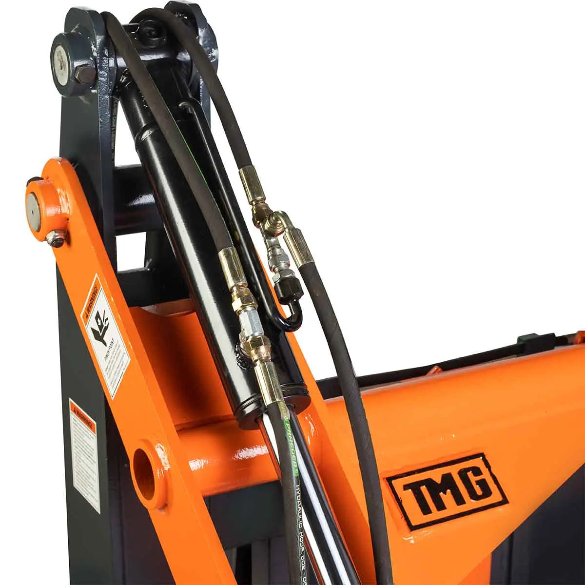 60" Four-Cylinder Pallet Fork Pipe Grapple, 6200-lb Lift Capacity, ITA Class III Forged Tines, Skid Steer Mount, TMG-SPG60