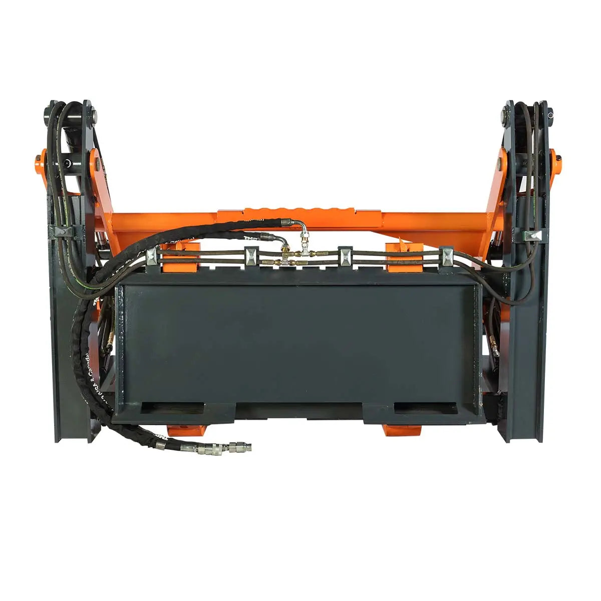 60" Four-Cylinder Pallet Fork Pipe Grapple, 6200-lb Lift Capacity, ITA Class III Forged Tines, Skid Steer Mount, TMG-SPG60