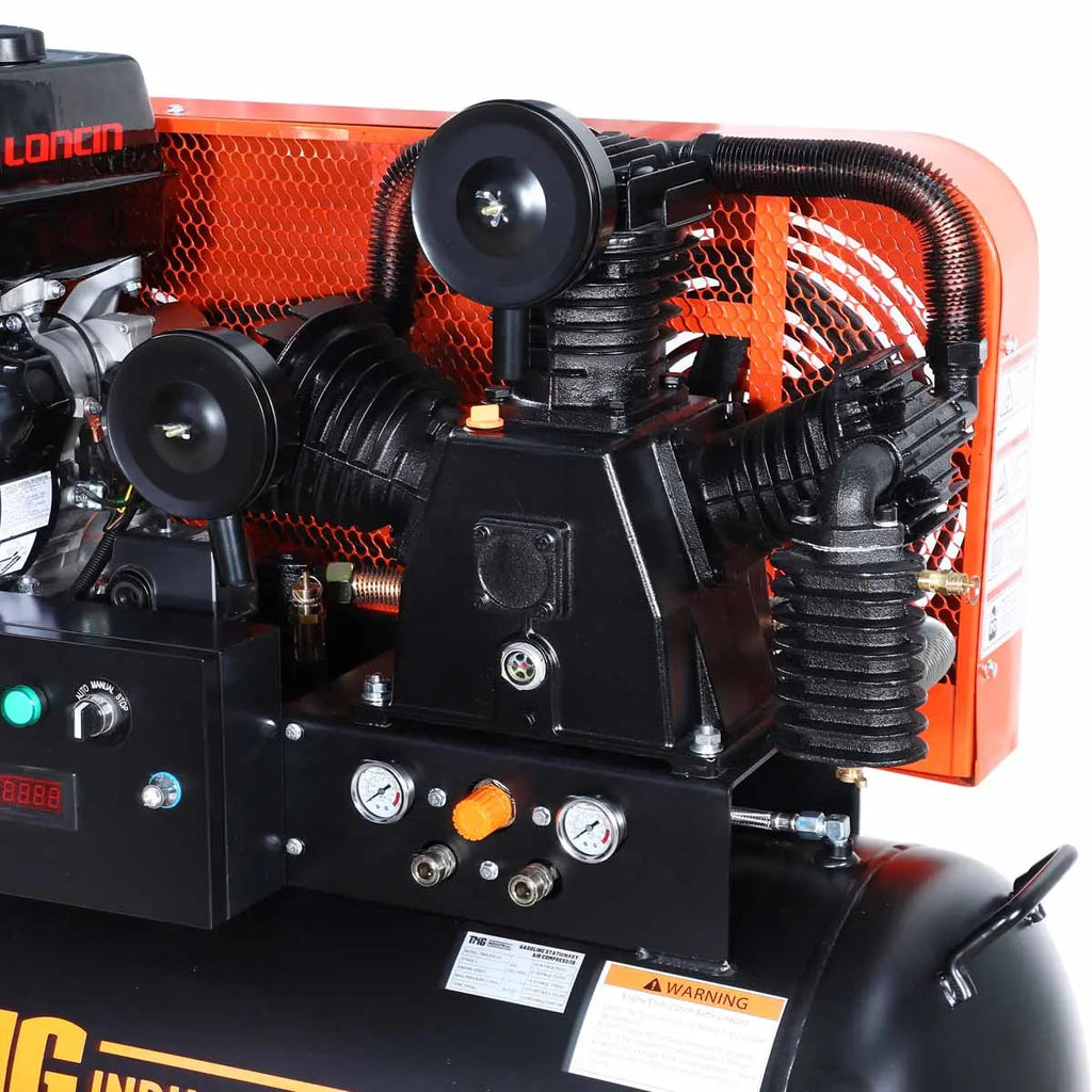 60 Gallon 2-Stage Truck Mounted Air Compressor, 14 HP LONCIN G420F Engine, , Horizontal Tank, 18.5 CFM @ 175 PSI, TMG-GAC65
