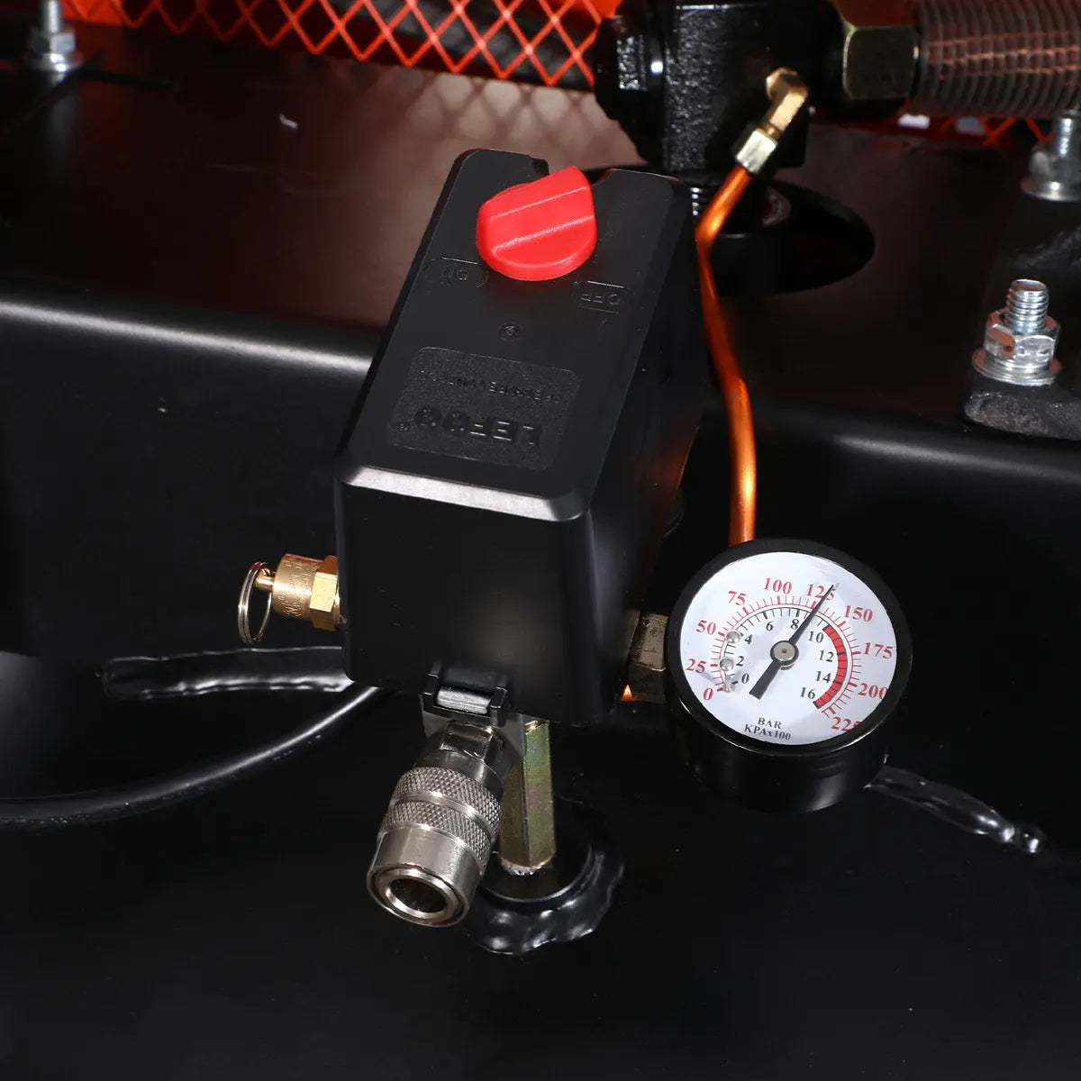 60 Gallon 5 HP Stationary Electric Air Compressor, 5 Min Fill Time, 230V Induction Motor, Vertical Tank, TMG-ACE65