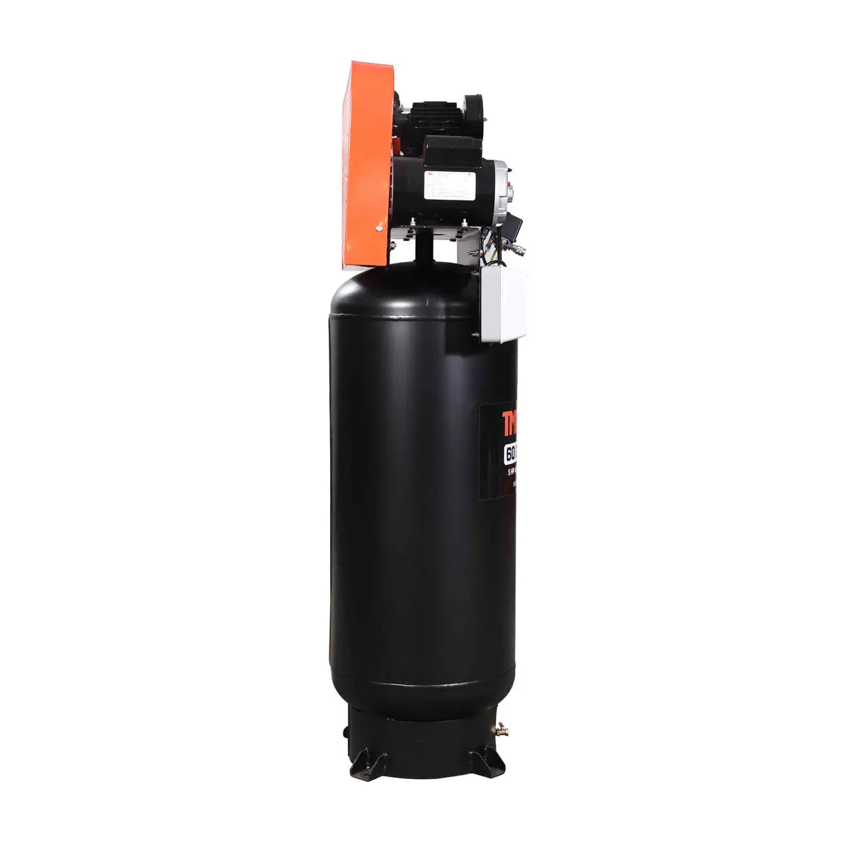 60 Gallon 5 HP Stationary Electric Air Compressor, 5 Min Fill Time, 230V Induction Motor, Vertical Tank, TMG-ACE65
