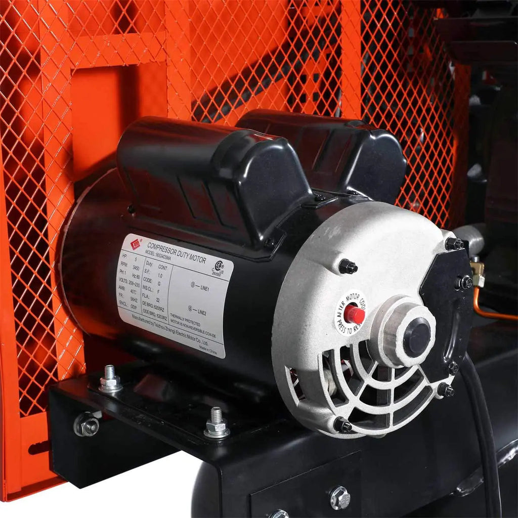 60 Gallon 5 HP Stationary Electric Air Compressor, 5 Min Fill Time, 230V Induction Motor, Vertical Tank, TMG-ACE65