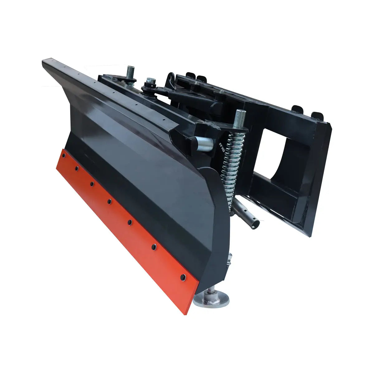 60" Skid Steer Dozer Blade/Snow Pusher, 30° Left & Right, Bolt-On Cutting Edge, Adjustable Skid Shoes, Universal Quick Mount, TMG-DB60