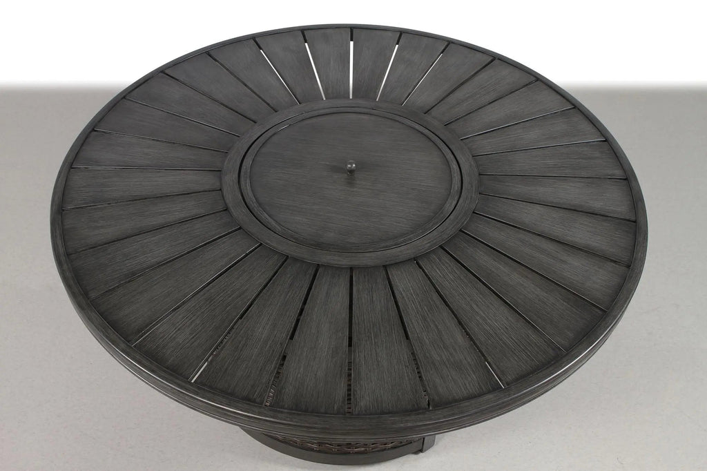 53" Round Fire Pit Table, 60,000 BTU Output, 25" Height, 20lb Propane Tank Compatible, DOBA-FPT53