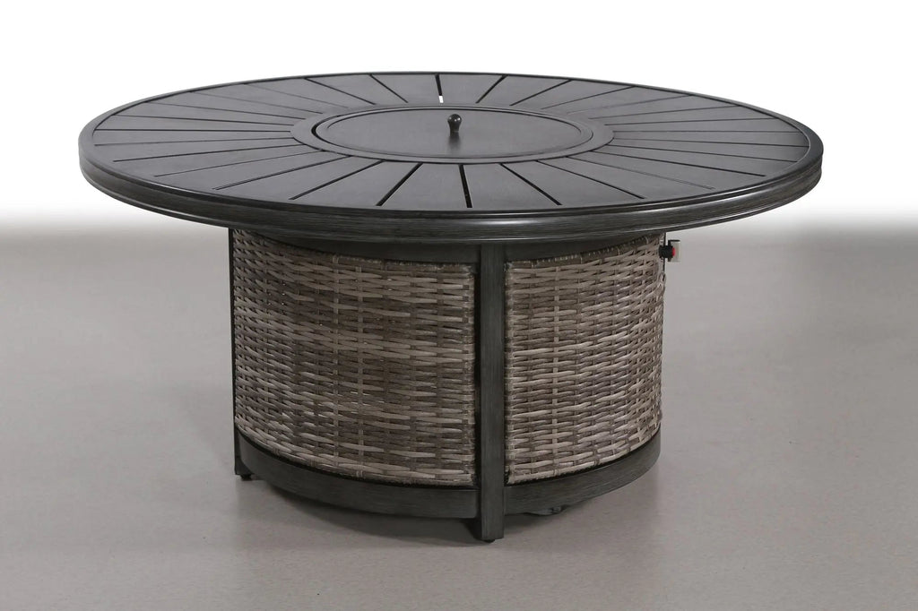 53" Round Fire Pit Table, 60,000 BTU Output, 25" Height, 20lb Propane Tank Compatible, DOBA-FPT53