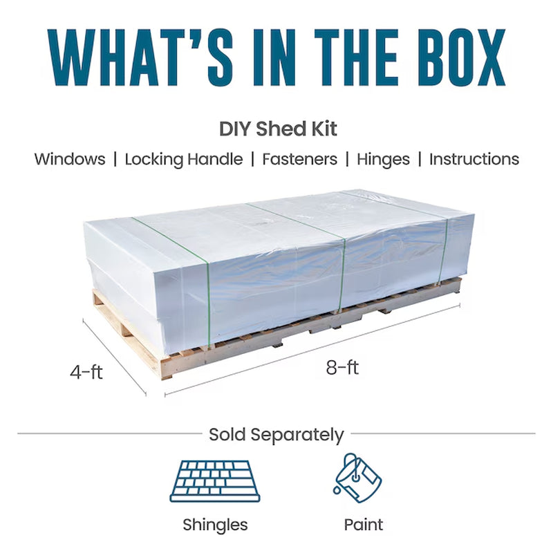 Modern 8-Ft X 6-Ft Wood Outdoor Storage Shed (Floor Included)