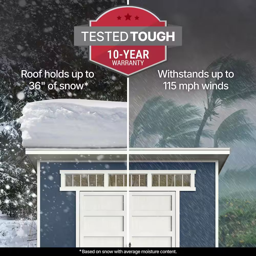Do-It Yourself 10 Ft. X 7.5 Ft. Modern Lean-To Wood Garden Shed Storage W/ Floor, Windows, and Lock (75 Sq. Ft.)