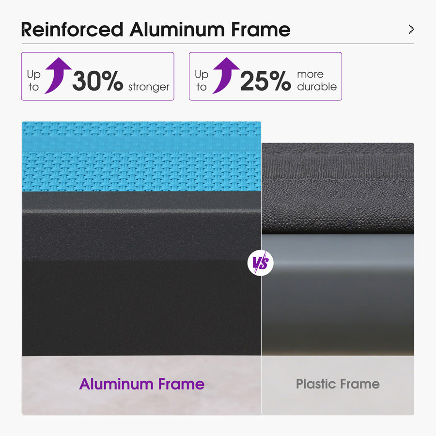 Clearance-PURPLE LEAF Patio Chaise Lounge Plastic Pool Outdoor Lounge Chair with Aluminum Frame Stackable Patio Tanning Chairs for Poolside Sunbathing Beach Deck Yard