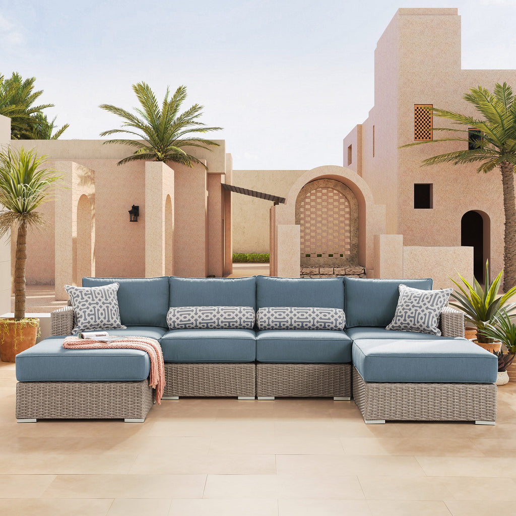 6-Piece Modular Outdoor Patio Seating Set