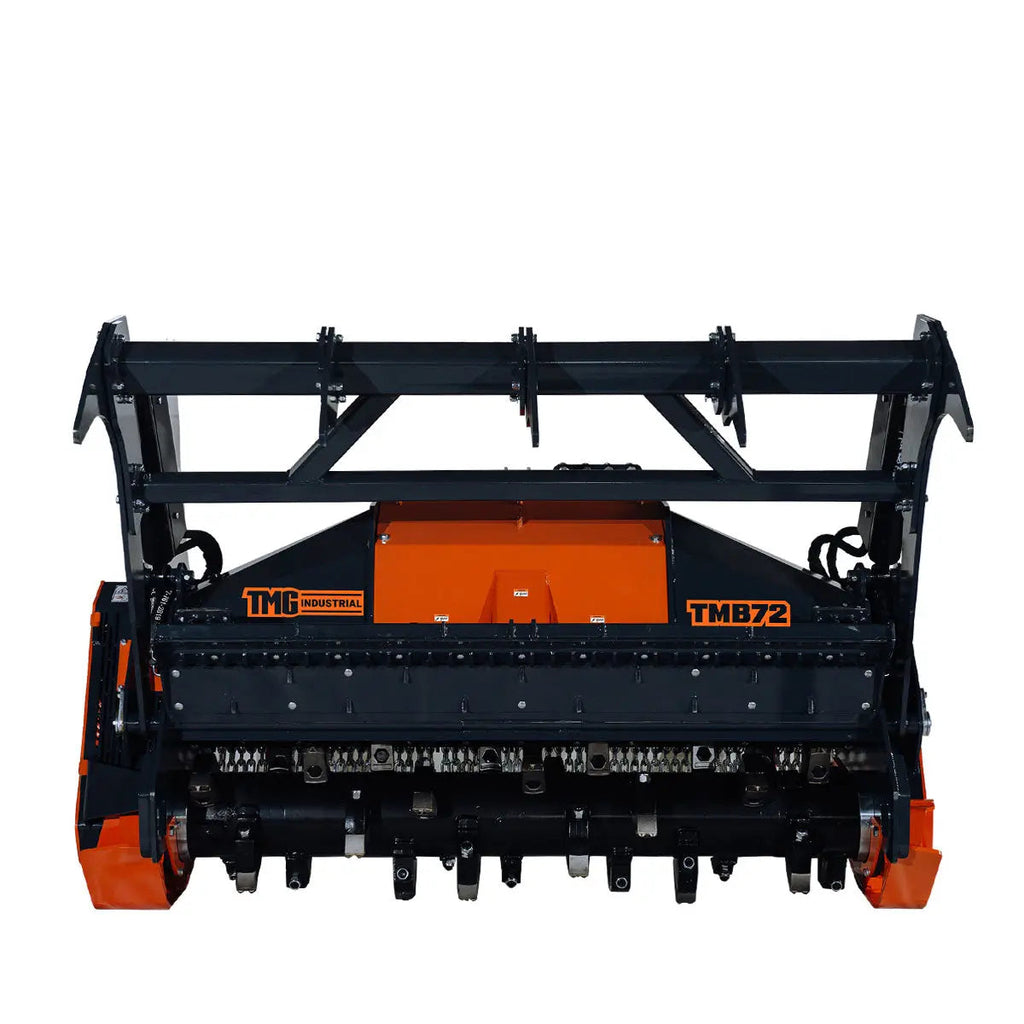 70" Forestry Brush Mulcher, Category 2 Hookup, Widia Cutting Teeth, 70-110 HP Tractors, 3-PTO Shaft Included, TMG-TMB72
